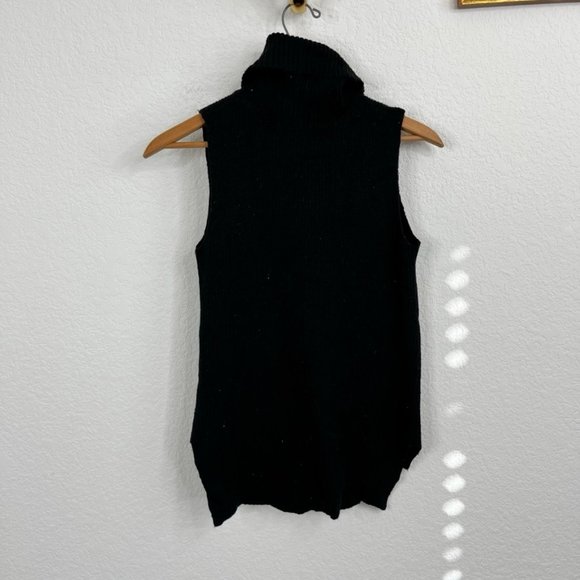 FCUK French Connection Sleeveless Mozart Knit Turtleneck Sweater - Picture 5 of 6